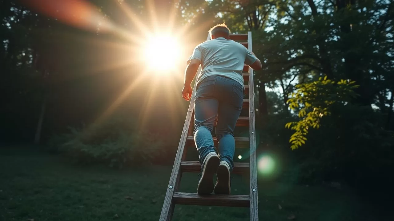 Subir uma escada no sonho: crescimento e ascensão